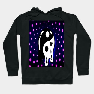 Yin and Yang Dotted Purple Artwork Hoodie